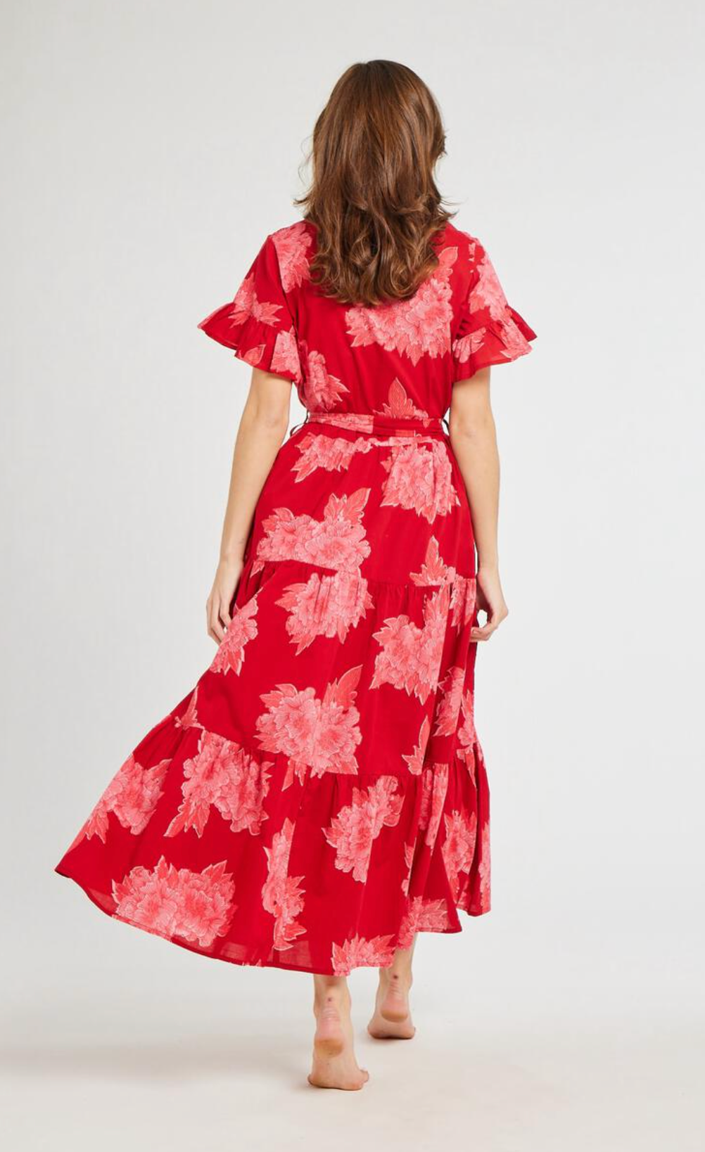 Victoria Dress - Crimson Floral