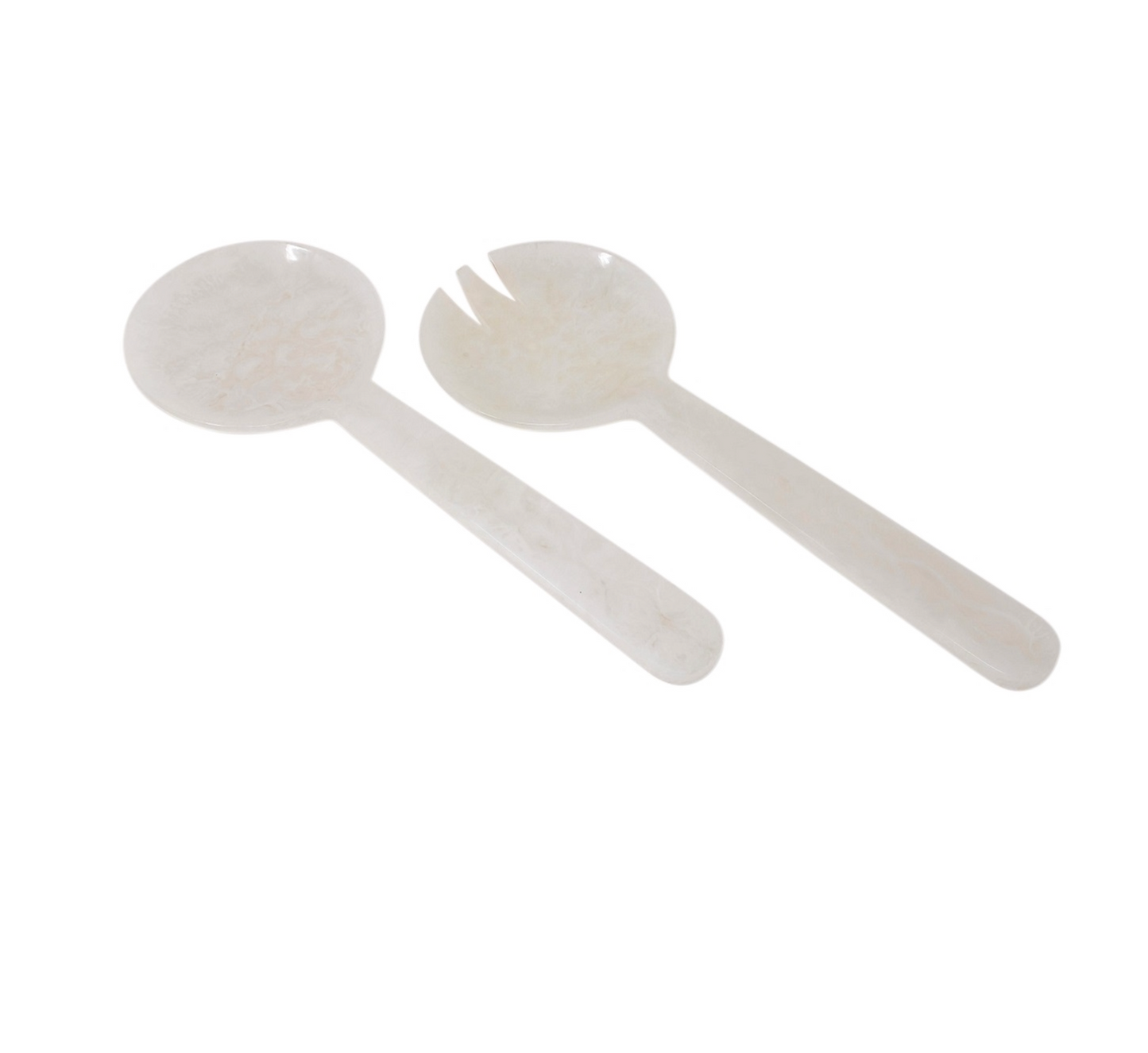 White Resin Salad Servers