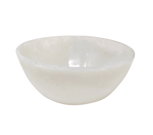 White Resin Salad Bowl