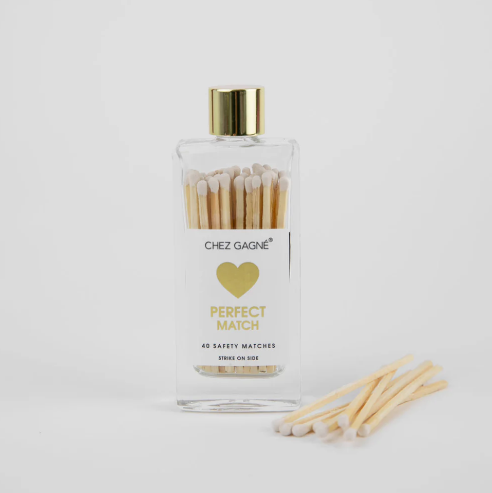 Perfect Match Heart - Glass Bottle Safety Matches