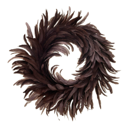 Feather Wreath - Burgundy