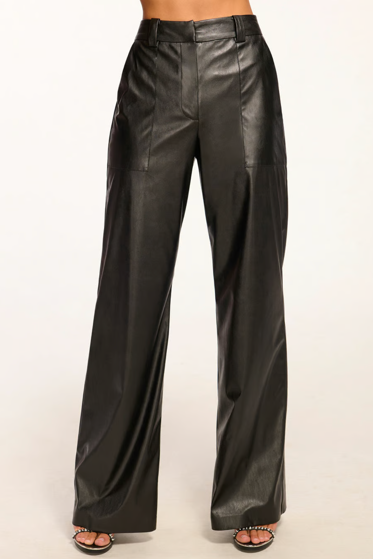 Jace Faux Leather Pant - Black