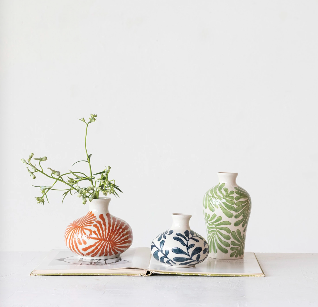 Abstract Stoneware Vase