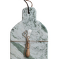 Marble Cheese Board with Canape Knife - Green