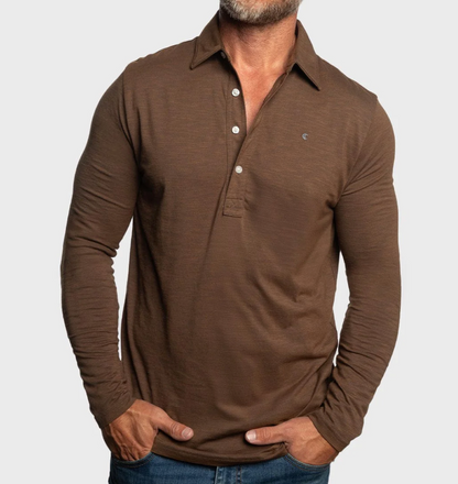 Brrr Long Sleeve Range Polo - Single Malt