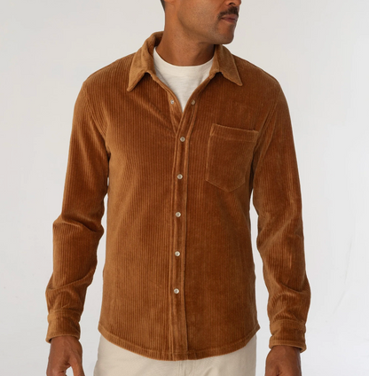 Rib Knit Button Down - YellowStone