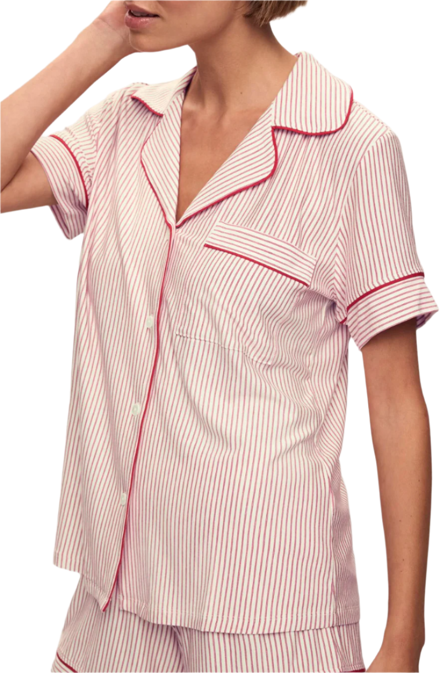 Gisele Relax Short PJ - Duo Stripe Haute Red | Haute Red