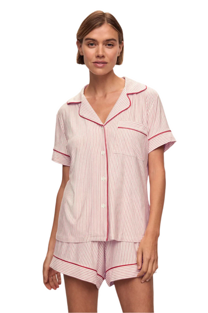 Gisele Relax Short PJ - Duo Stripe Haute Red | Haute Red