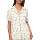 Gisele Relax Short PJ - Alpine Skier Ivory | Forest Green