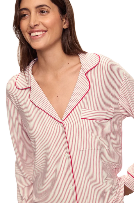 Gisele Long PJ - Duo Stripe Haute Red | Haute Red