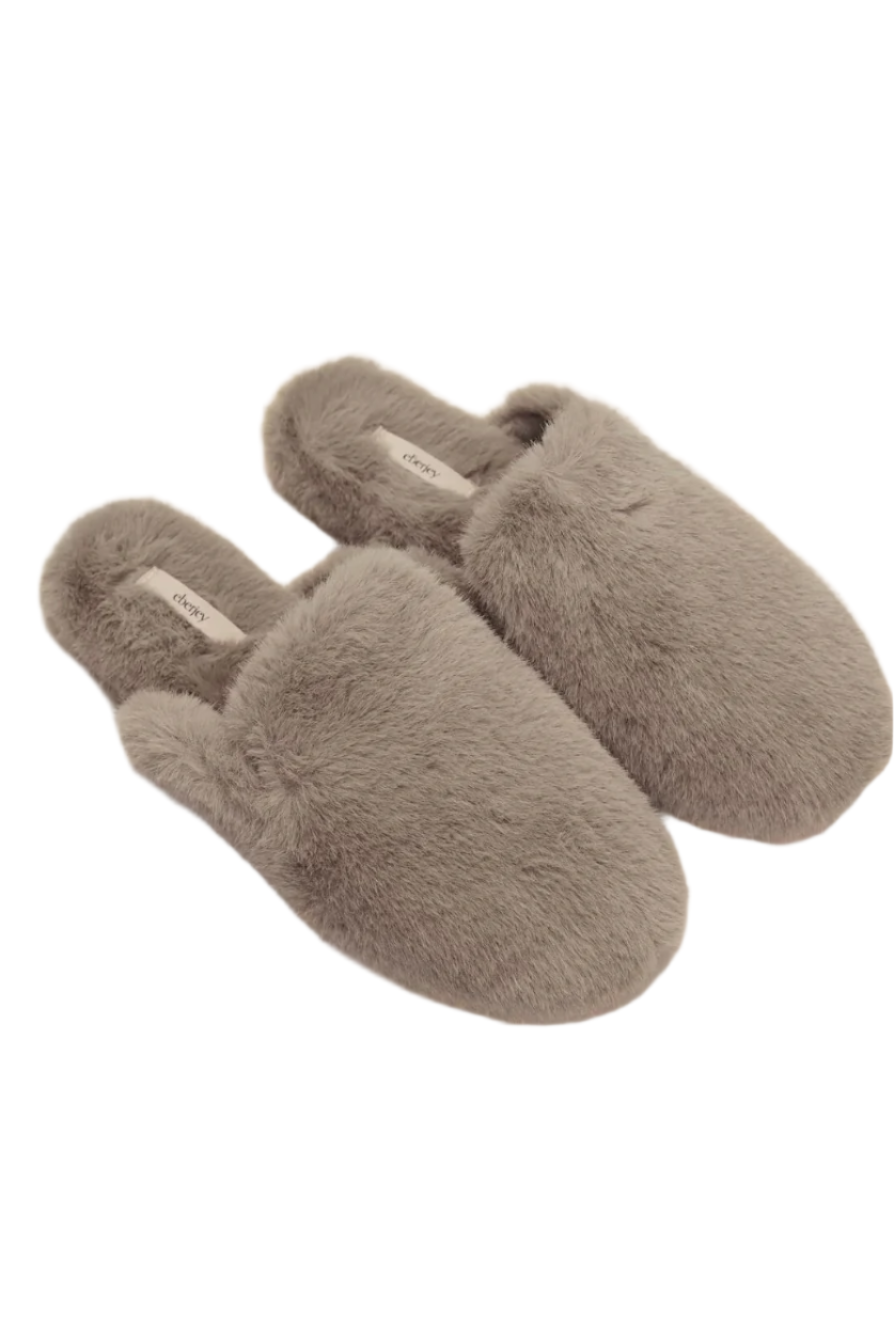 Plush Mule Slipper - Toffee