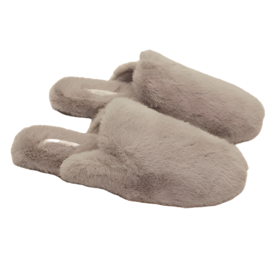 Plush Mule Slipper - Toffee