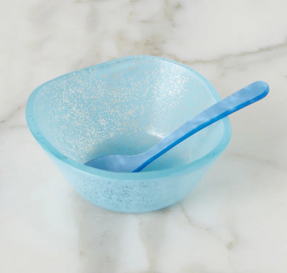 Glass Dipping Bowl - Blue