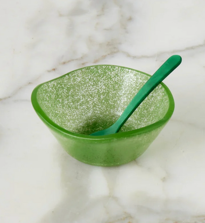 Glass Dipping Bowl - Green