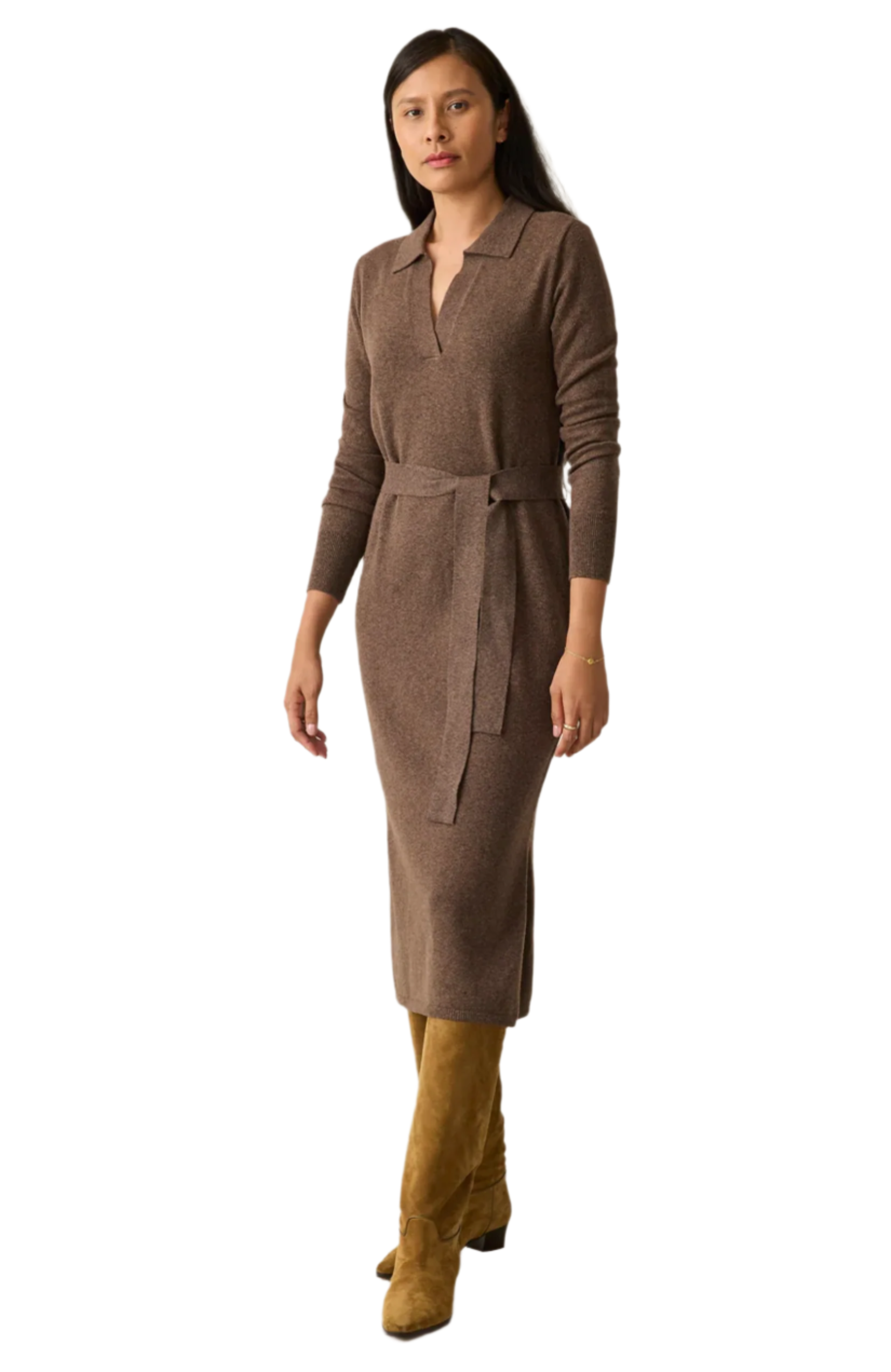 Jackson Sweater Dress - Mocha Heather