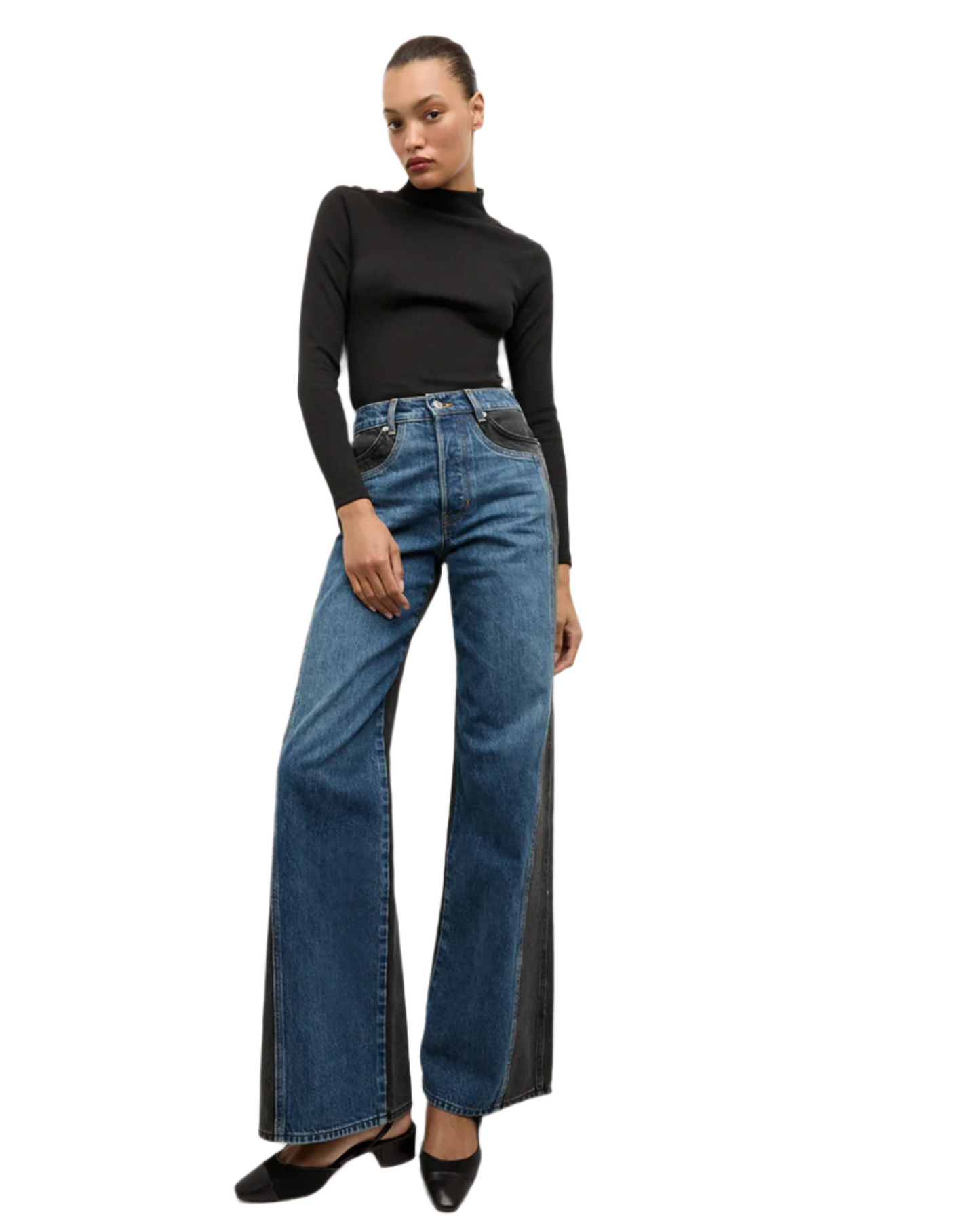 Taylor Wide-Leg Jean - Blue Moon Colorblock