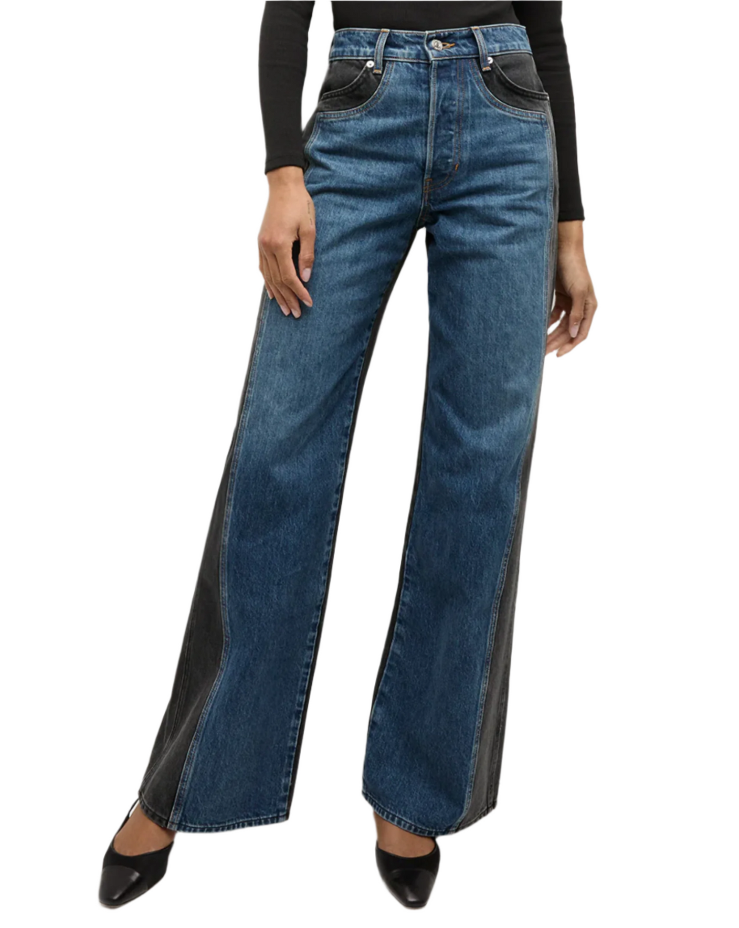 Taylor Wide-Leg Jean - Blue Moon Colorblock