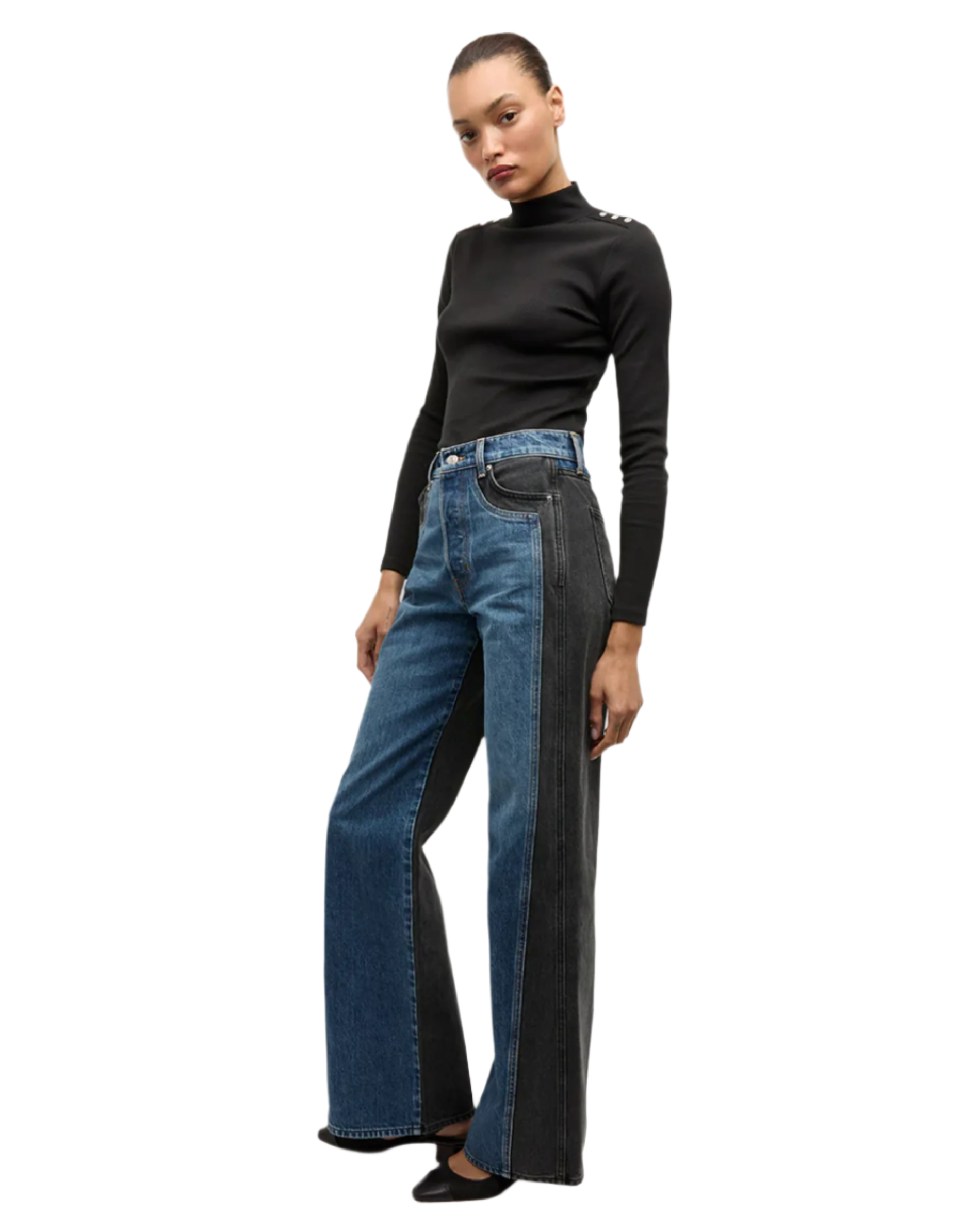 Taylor Wide-Leg Jean - Blue Moon Colorblock