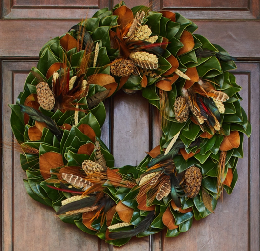 Turkey Pheasant Wreath - 24"