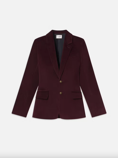 Everyday Velvet Blazer - Wine