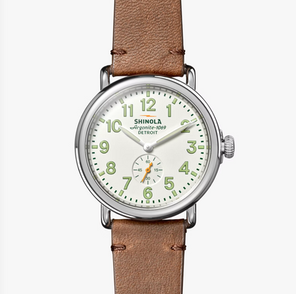 Runwell Sub Second - 41mm - Alabaster | British Tan Strap