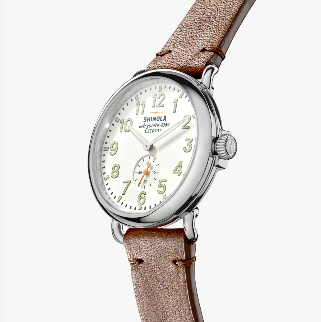 Runwell Sub Second - 41mm - Alabaster | British Tan Strap