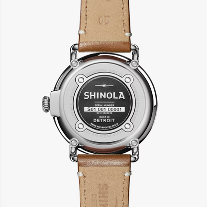 Runwell - 41mm - Green | Brown Leather Strap