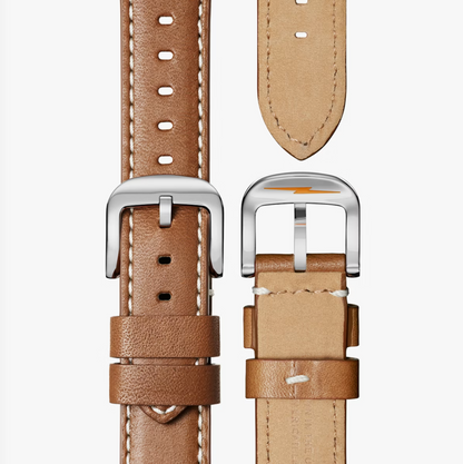 Runwell - 41mm - Green | Brown Leather Strap