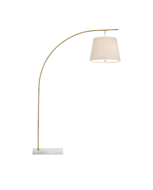 South Seas Brass Large Floor Lamp