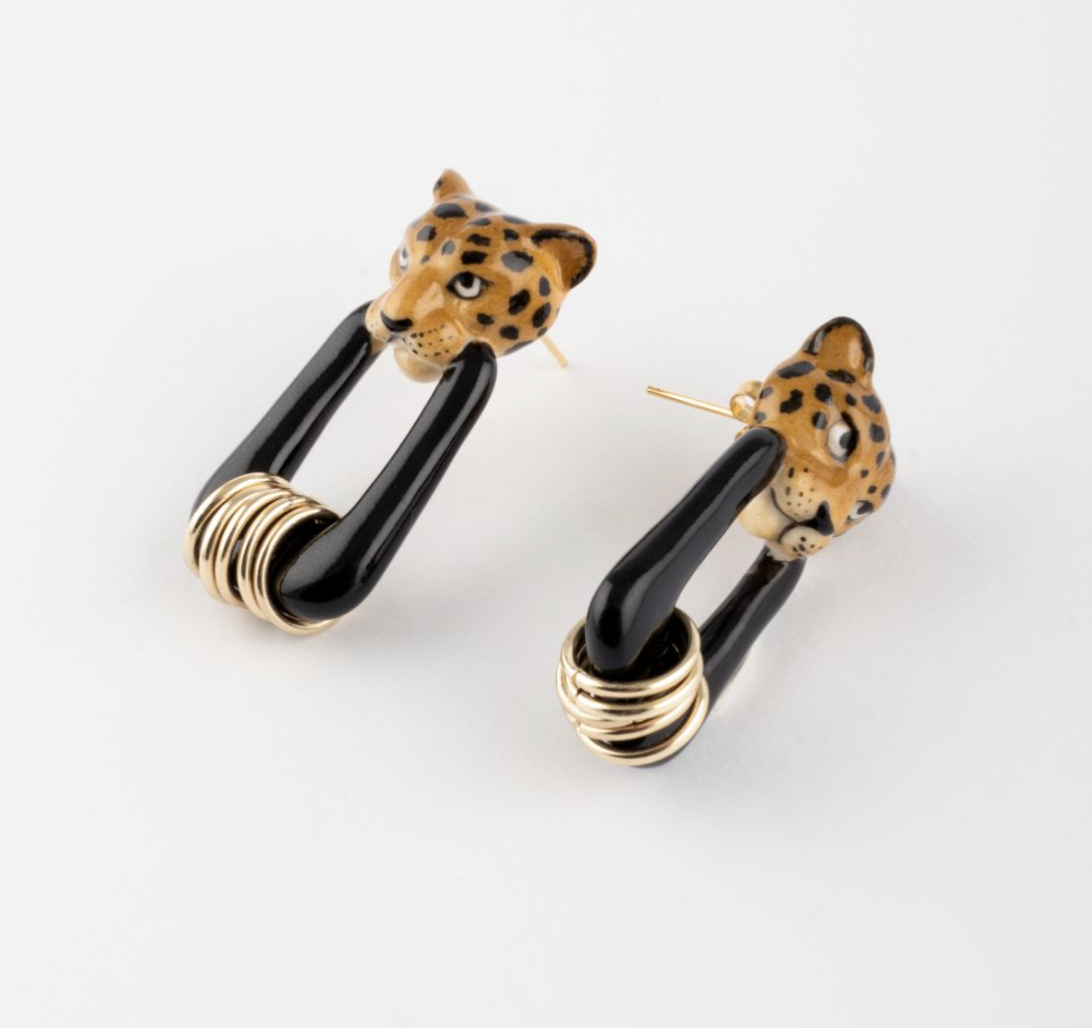 Black Leopard Earrings - Force de la Nature