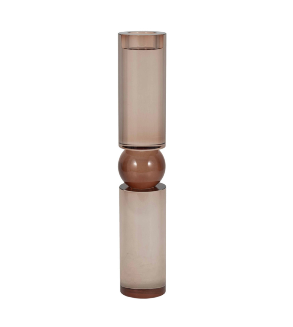 Marla Crystal Candlestick - Bronze