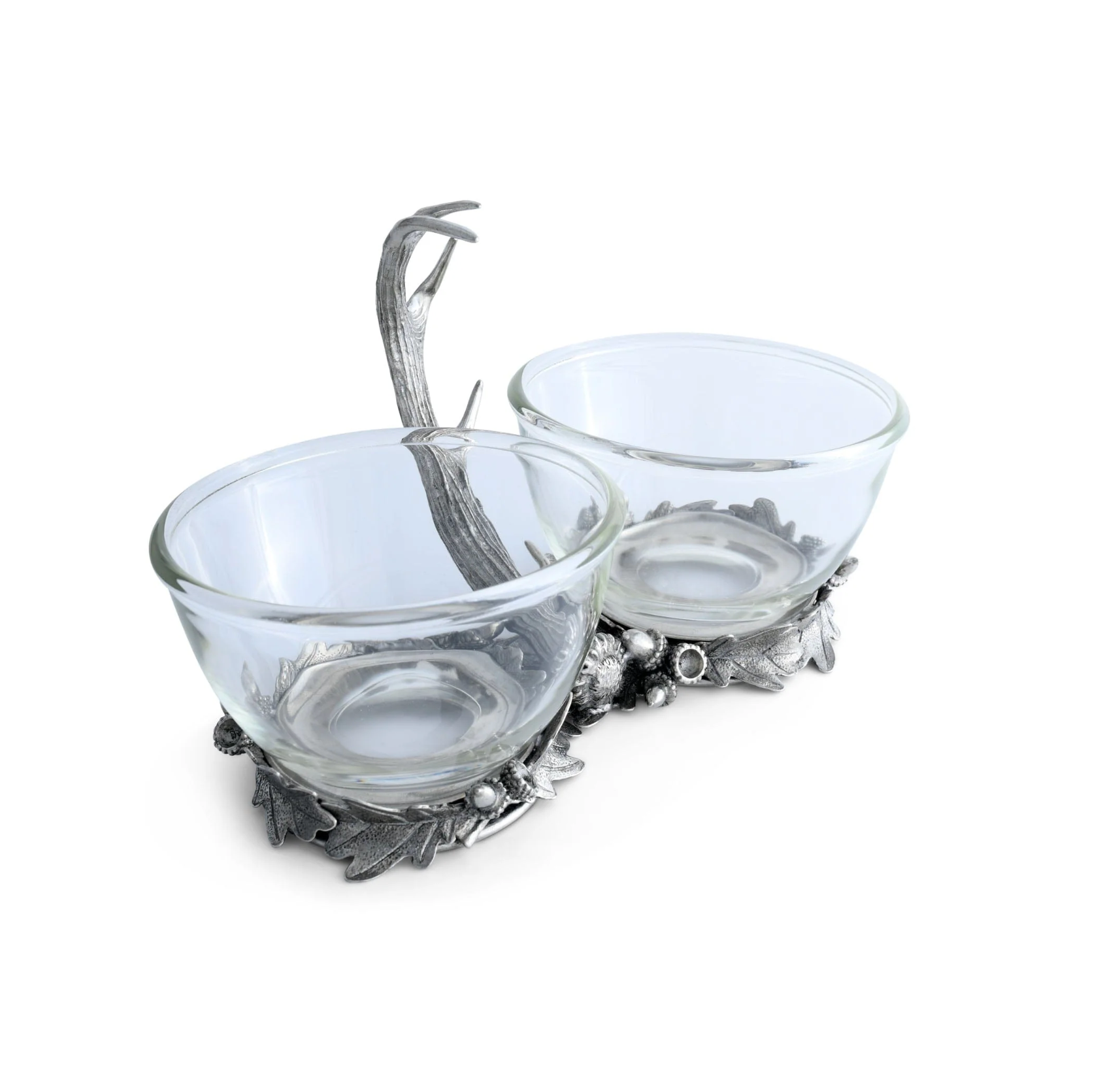 Fallen Antler Double Glass Dip Bowl