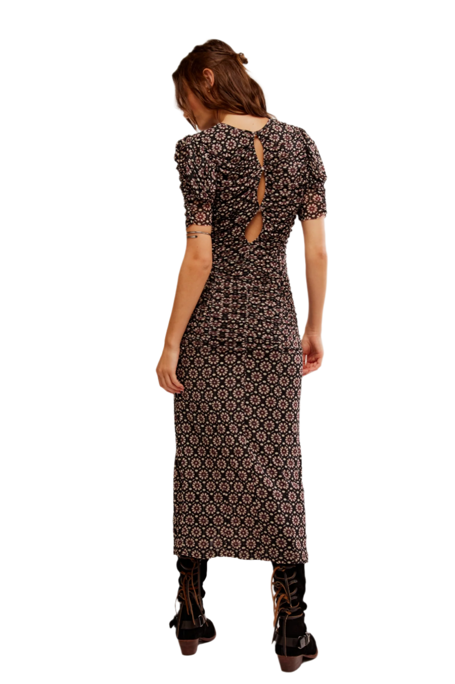 Briella Midi Dress - Black Combo