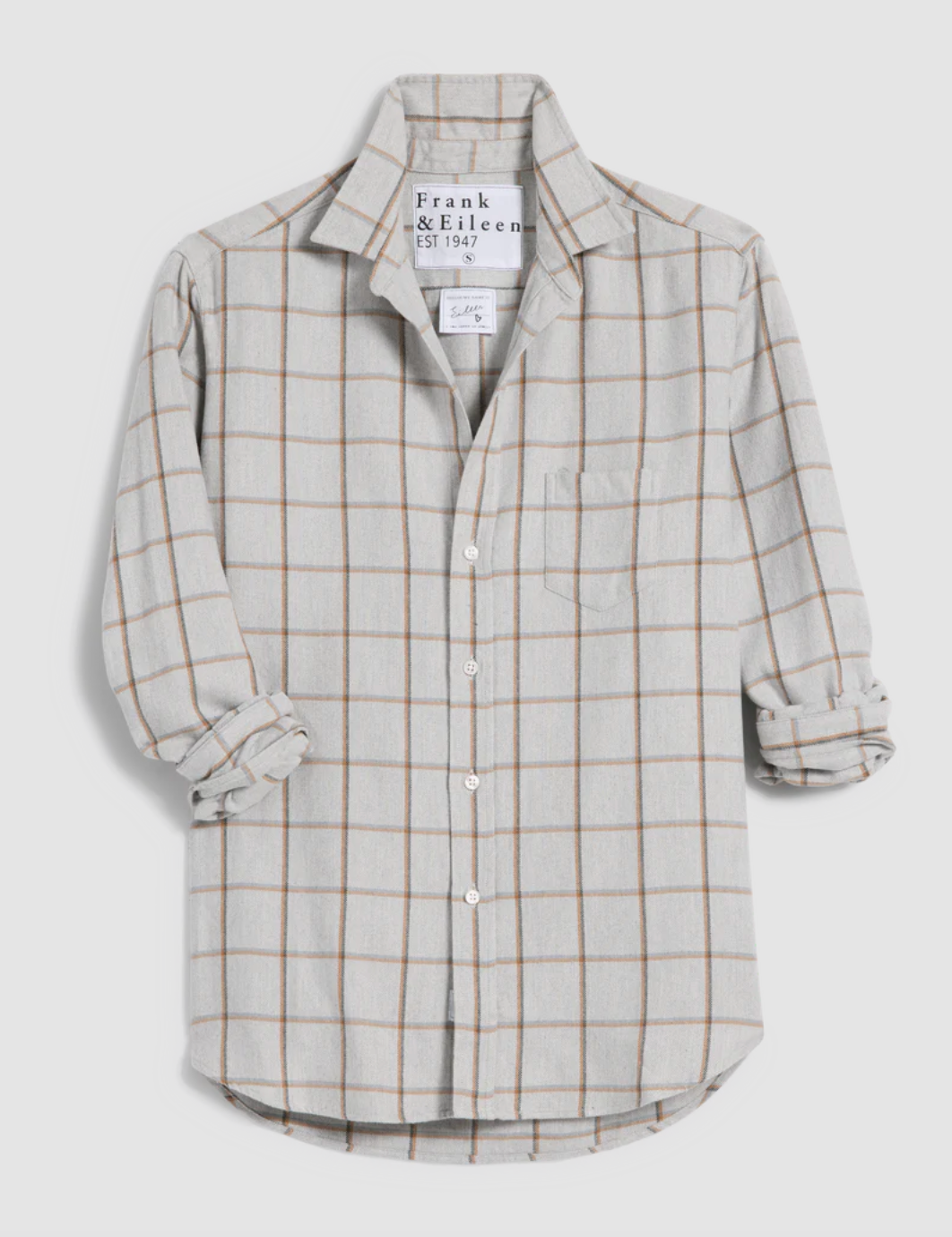 Eileen - Italian Flannel | Heather Gray Windowpane