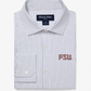 FSU Leeward Dress Shirt - White Navy Mini Grid