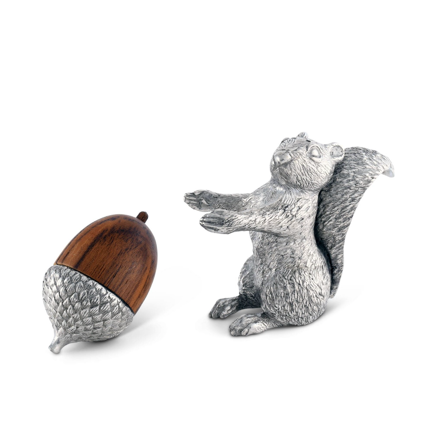 Squirrel w. Wood Acorn Salt & Pepper Set