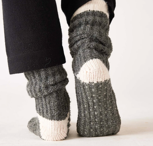 Snow Bunny Slipper Sock | One Size - Fawn/Storm