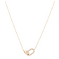 Single Pave Link Paper Clip Necklace