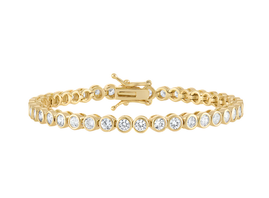 Crystal Bezel Tennis Bracelet