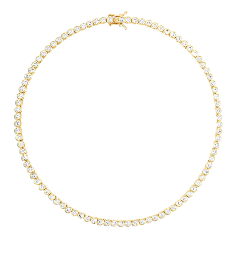 Crystal Bezel Tennis Necklace