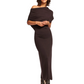 Chet Wool Off-The-Shoulder Sweater Dress - Desert Brown