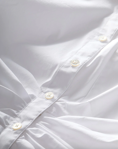 Bosco Ruched Shirt -  White