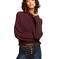 Cassidy Wool Turtleneck Sweater - Pinot Noir