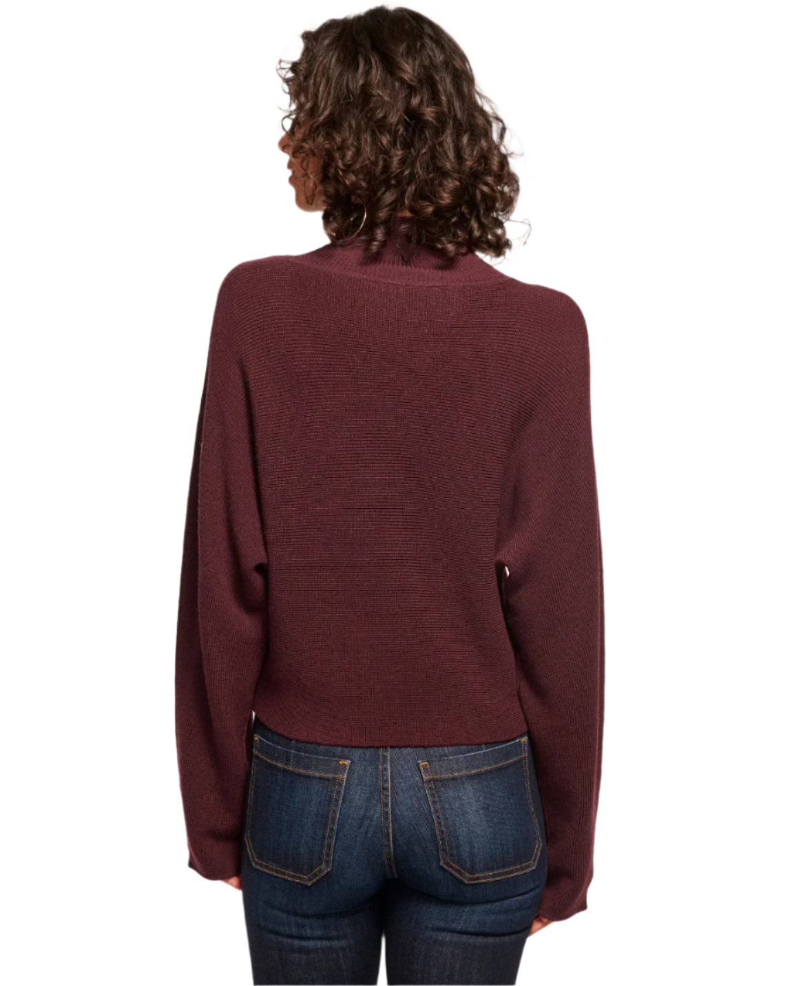 Cassidy Wool Turtleneck Sweater - Pinot Noir