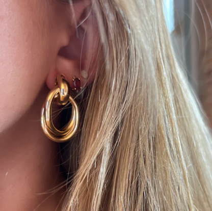 Oval Drop Earrings