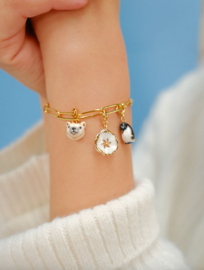 Polar Bear Head Charm, Emperor Penguin Charm