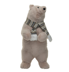 Standing Upright Polar Bear w/ Scarf