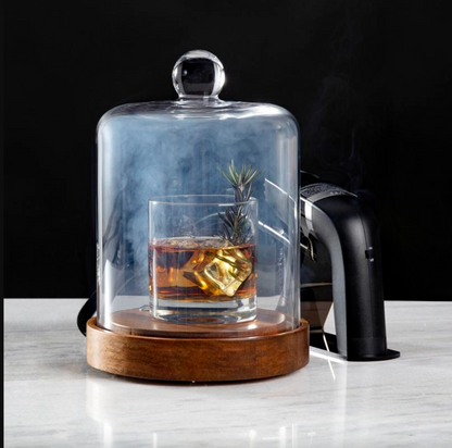 Individual Smoking Cloche w/ Smoker &  Chips