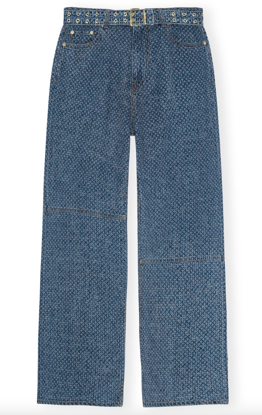 Fluffy Denim Izey Belted Pant