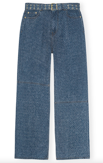 Fluffy Denim Izey Belted Pant